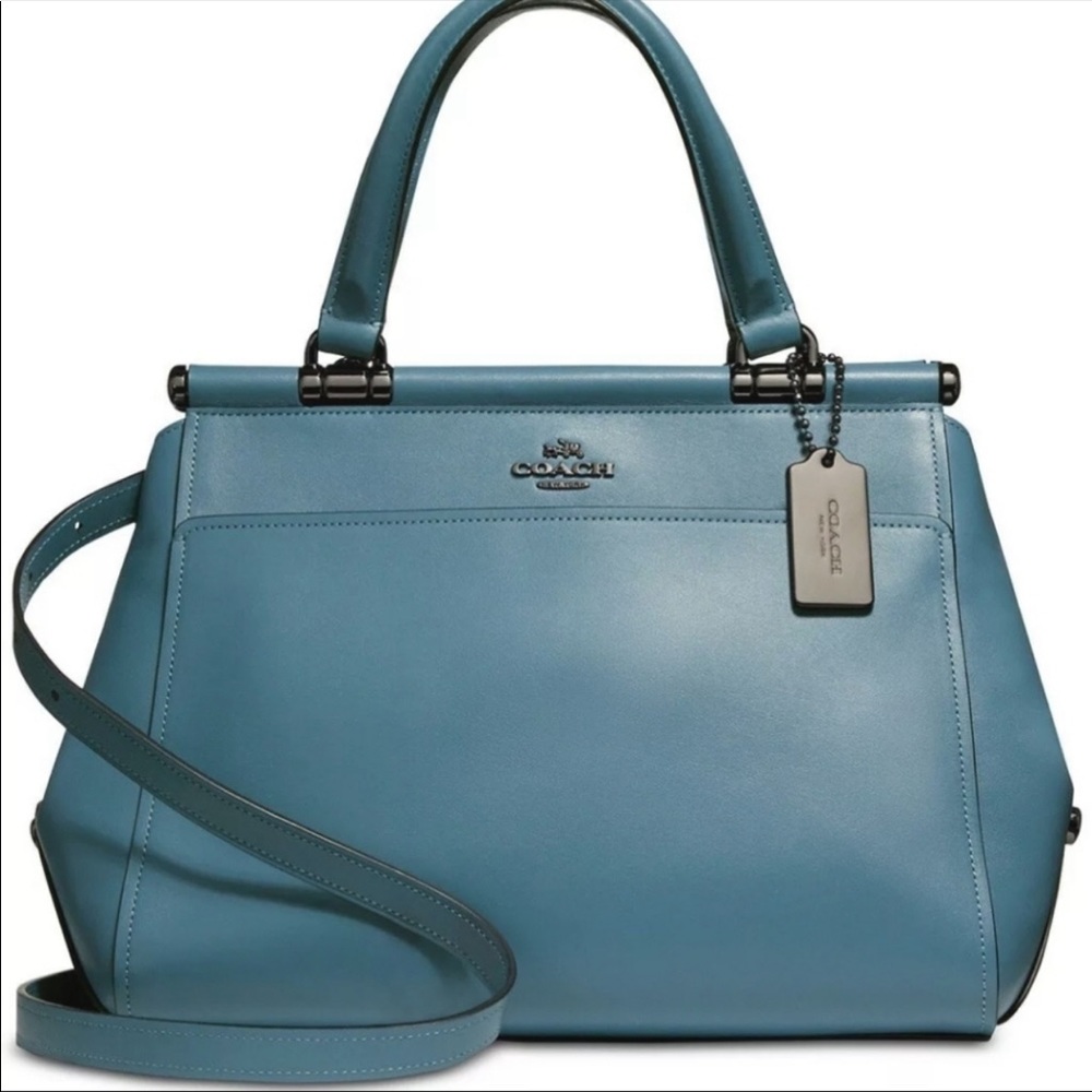 New Coach Grace 31916 Refined Calf
Leather Chambray Dark Gunmetal
Satchel